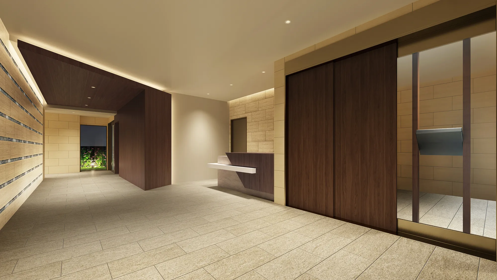 エントランスホール完成予想図　ワイズエステムコート旭橋駅ザ・ウェスト