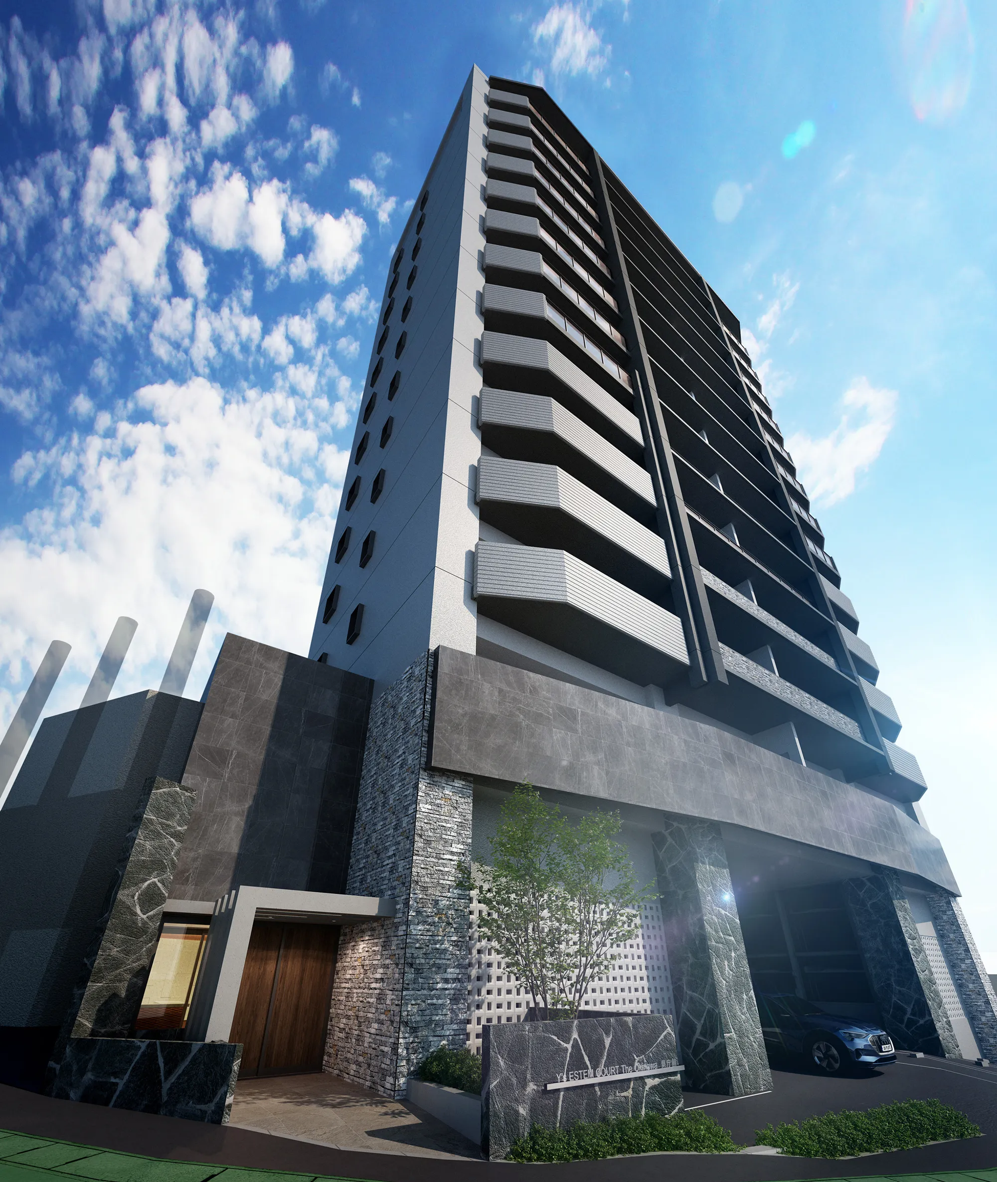 外観完成予想図　ワイズエステムコートおもろまちパークプレイス