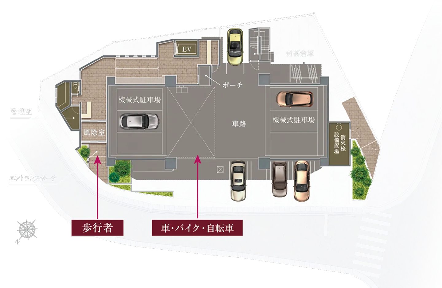 敷地配置図　ワイズエステムコートおもろまちパークプレイス