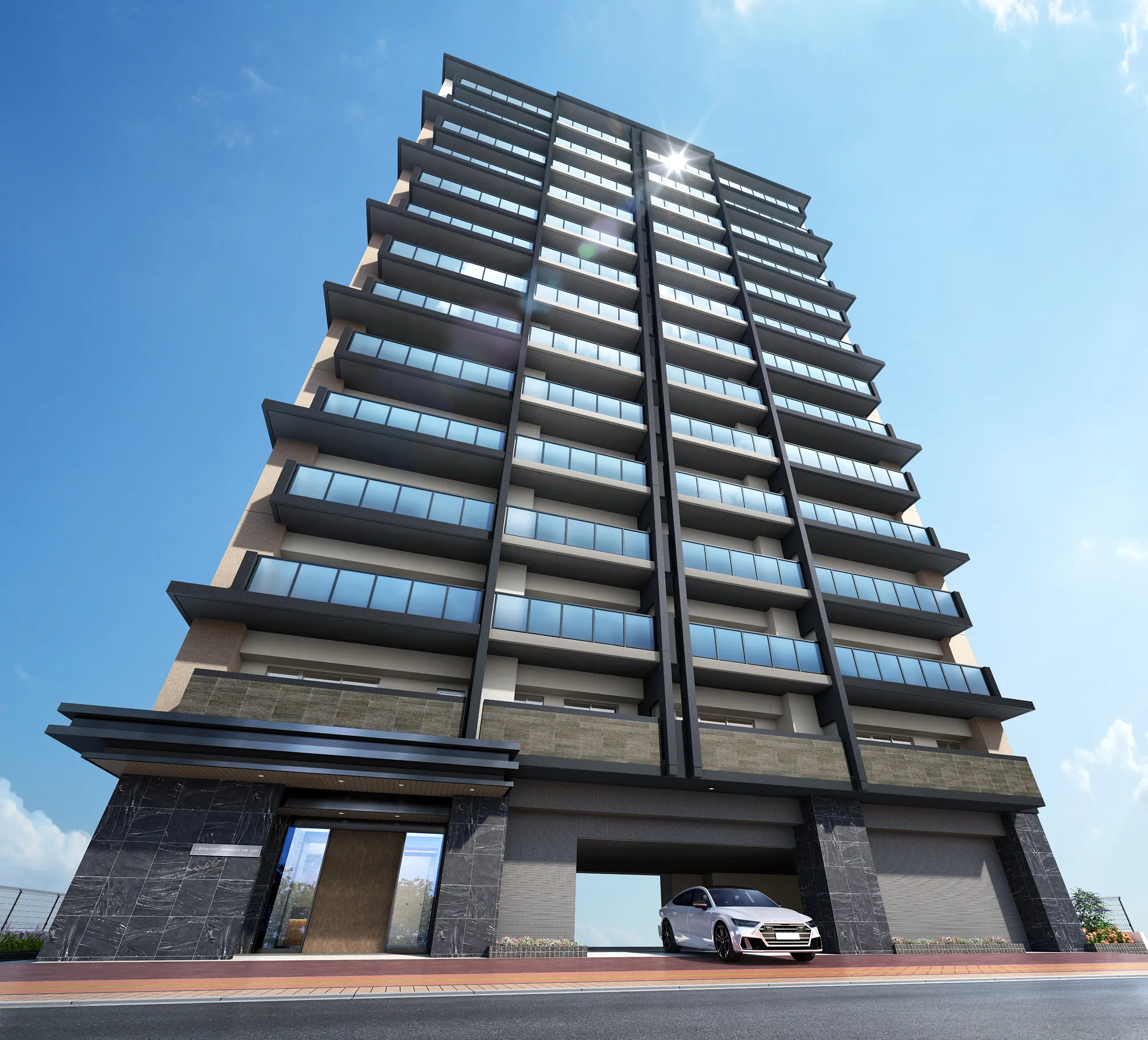 外観完成予想図　ワイズエステムコートおもろまちパークプレイス