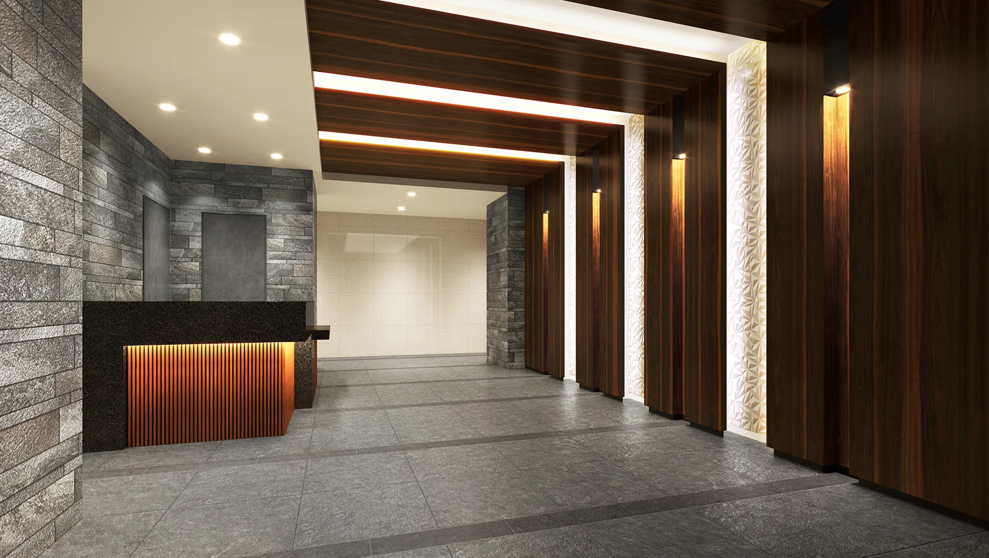 エントランスホール完成予想図　ワイズエステムコートおもろまちパークプレイス