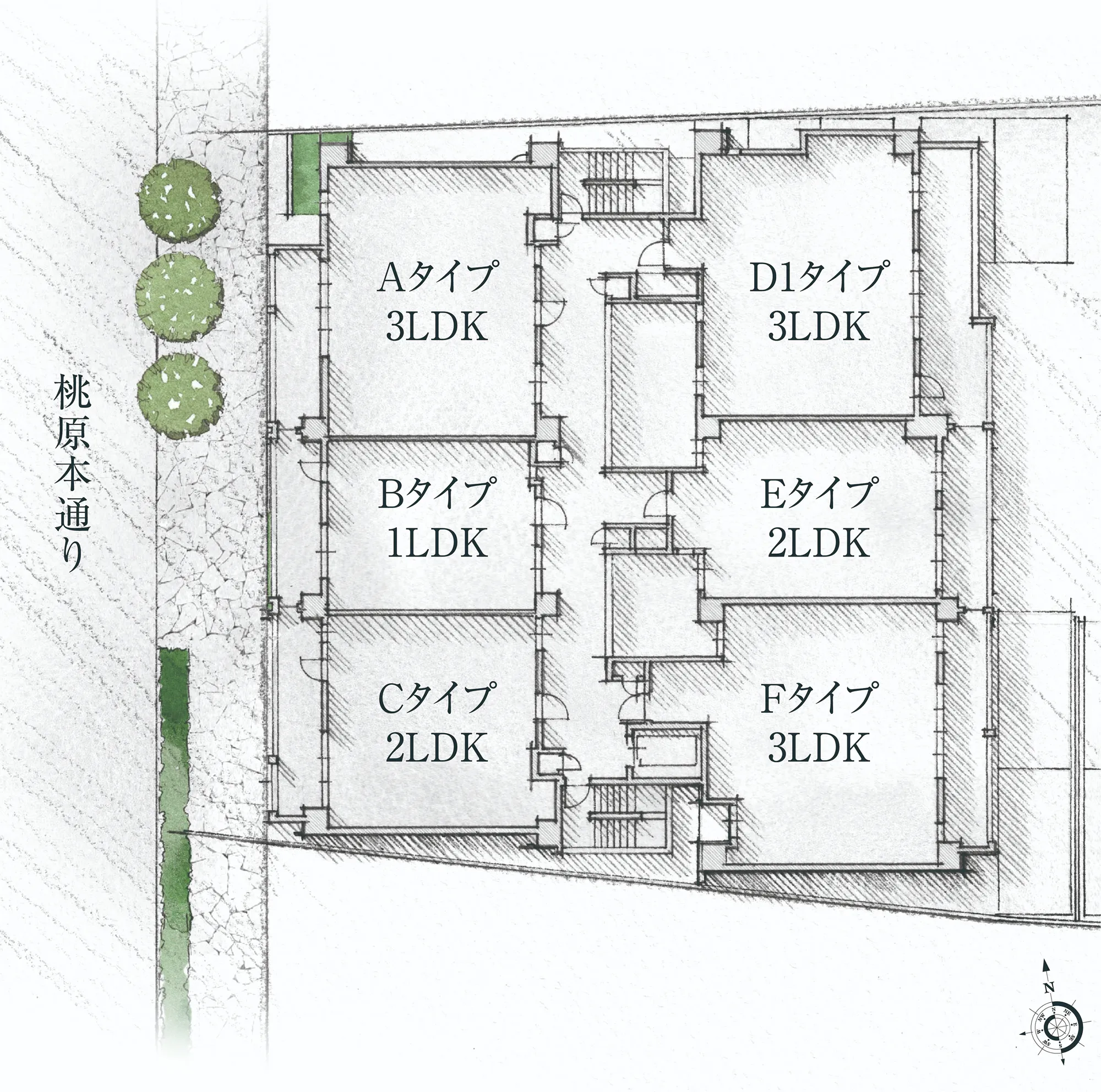 敷地配置図　ワイズエステムコート首里 儀保駅前