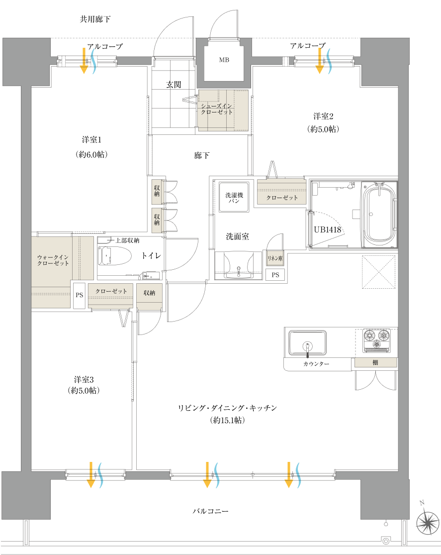 B1タイプ図面｜【公式】ワイズエステムコート首里石嶺