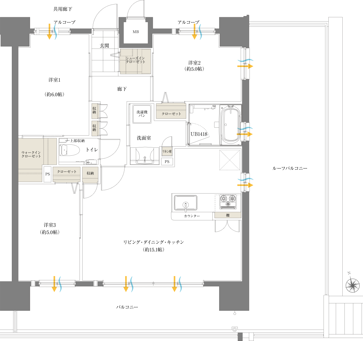 B2タイプ図面｜【公式】ワイズエステムコート首里石嶺